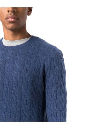 Navy blue wool blend sweater RALPH LAUREN | 710876762017NAVY